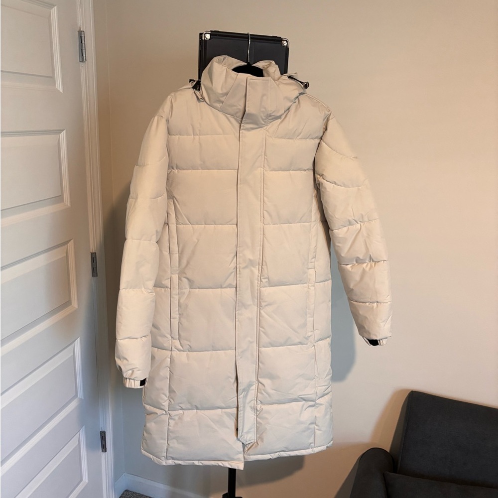 Women's Cream Puffer Coat